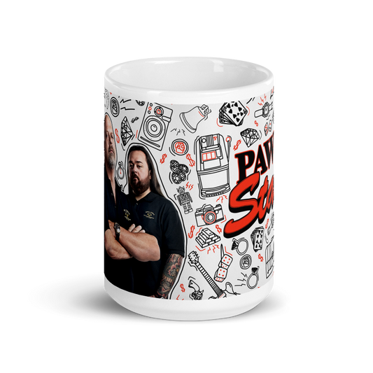 Pawn Stars Doodles White Mug-4