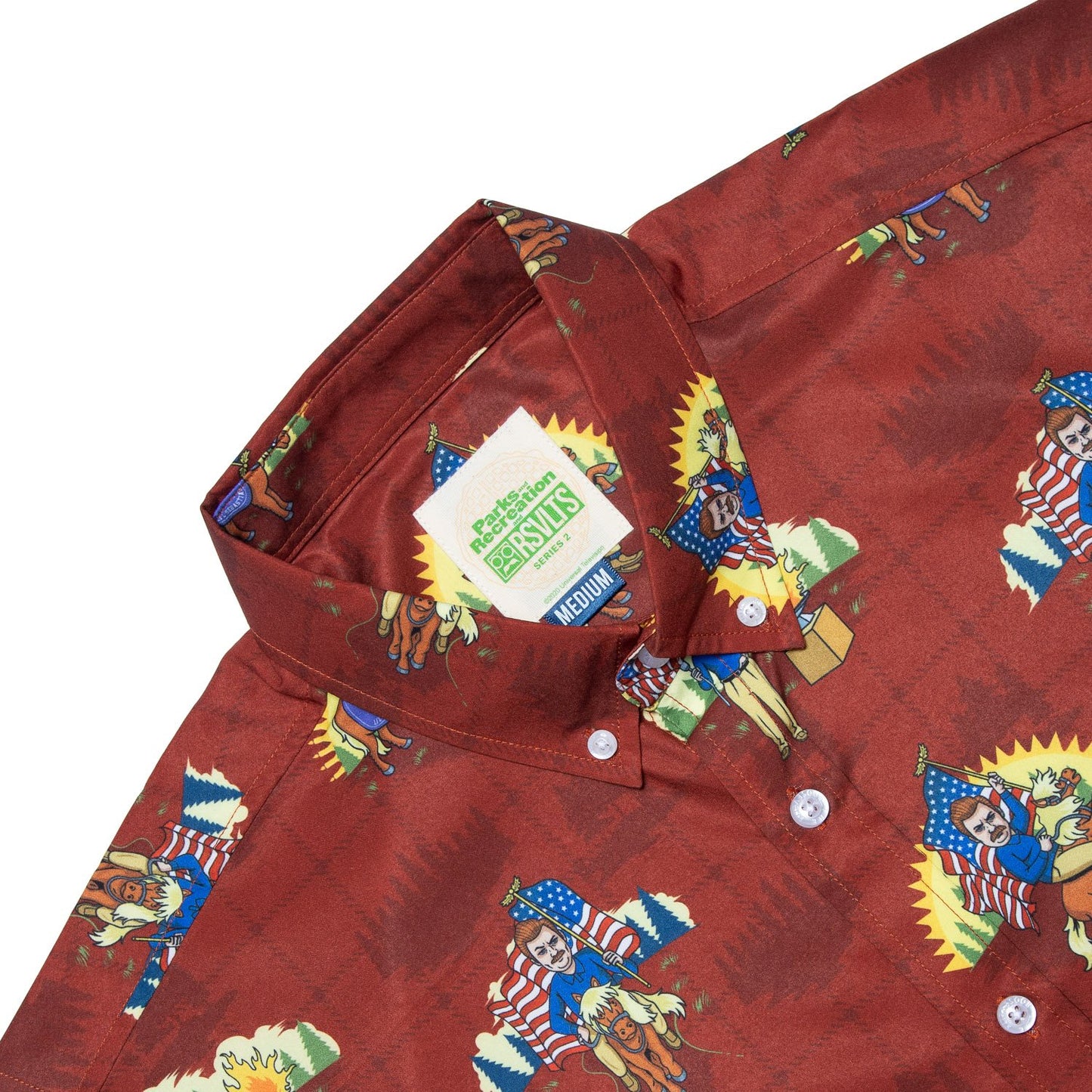 Parks and Recreation Ron Loves Li'l Sebastian Button Down Shirt