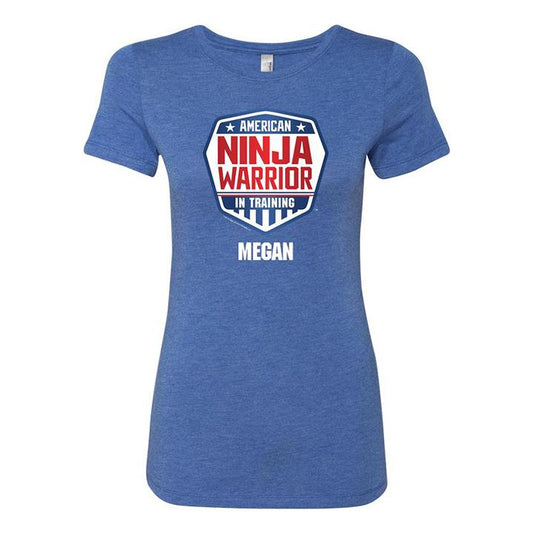 Personalized American Ninja Warrior In Training Women's Tri-Blend Short Sleeve T-Shirt