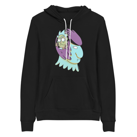 Rick and Morty Birdperson and Rick Adult Fleece Hooded Sweatshirt-0