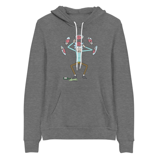 Rick and Morty Brain Tweezer Season 5 Episode 2 Adult Fleece Hooded Sweatshirt-2