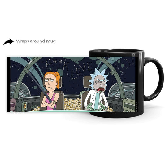 Rick and Morty F**k Love Black Mug-0