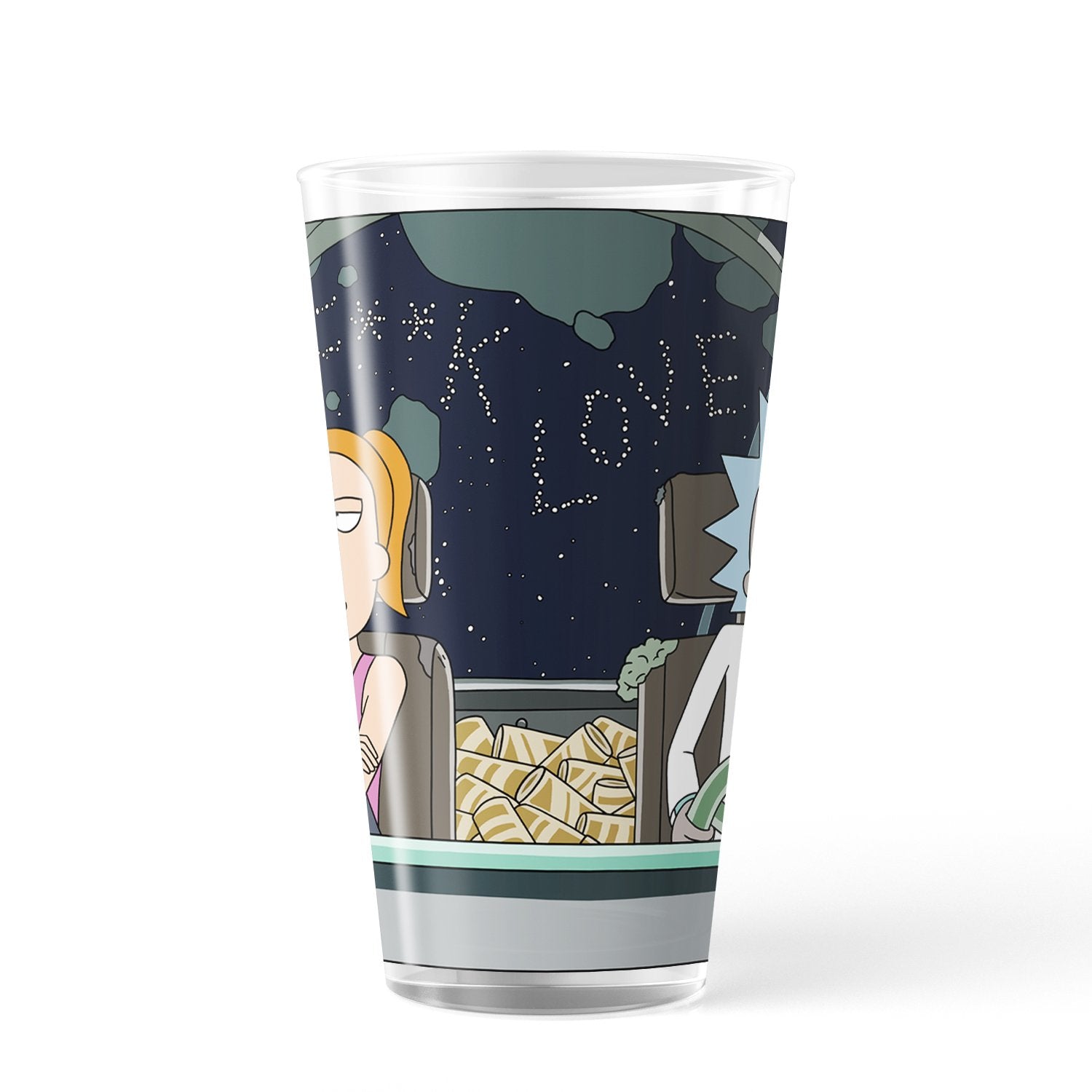 Rick and Morty F**k Love 17 oz Pint Glass