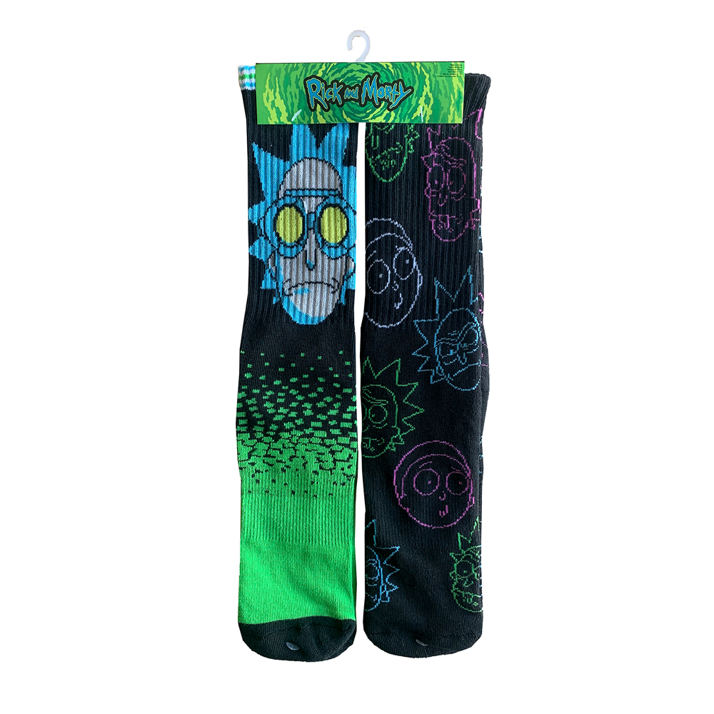 Rick and Morty Men's Athetic Socks - 2 pack