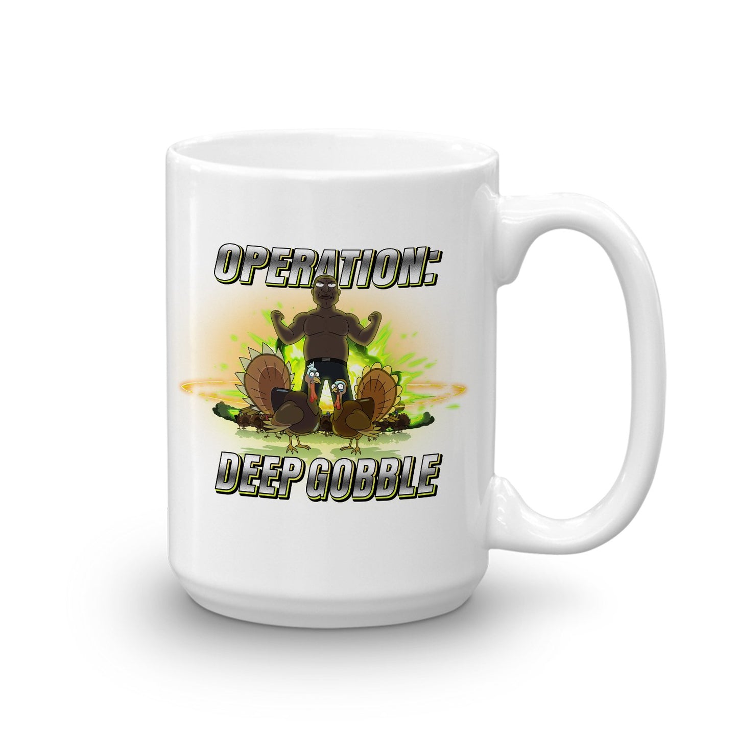 Rick and Morty Operation Deep Gobble White Mug