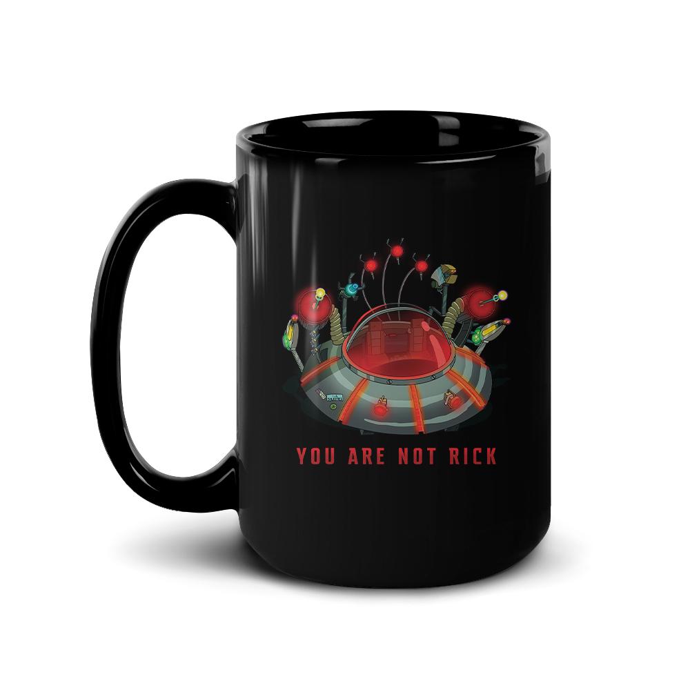 Rick and Morty You Are Not Rick Black Mug