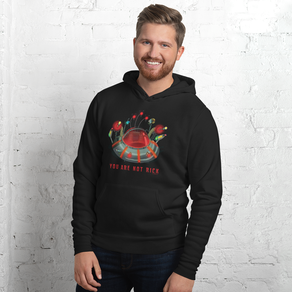 Rick and Morty You Are Not Rick Adult Fleece Hooded Sweatshirt