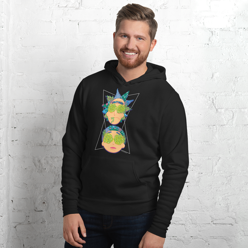 Rick and Morty Character Heads Adult Fleece Hooded Sweatshirt