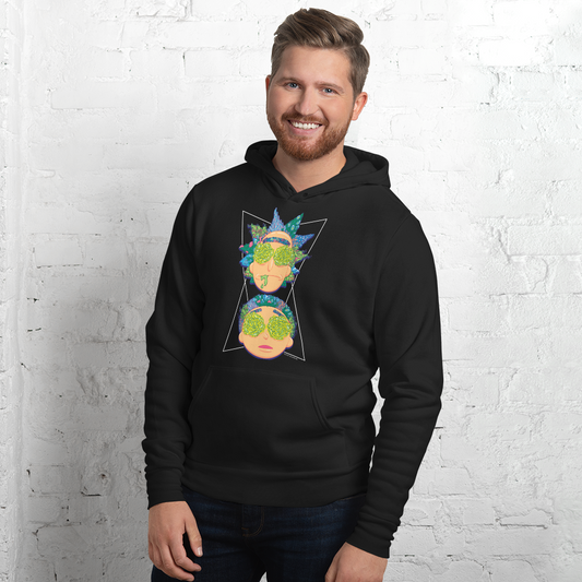 Rick and Morty Character Heads Adult Fleece Hooded Sweatshirt-2