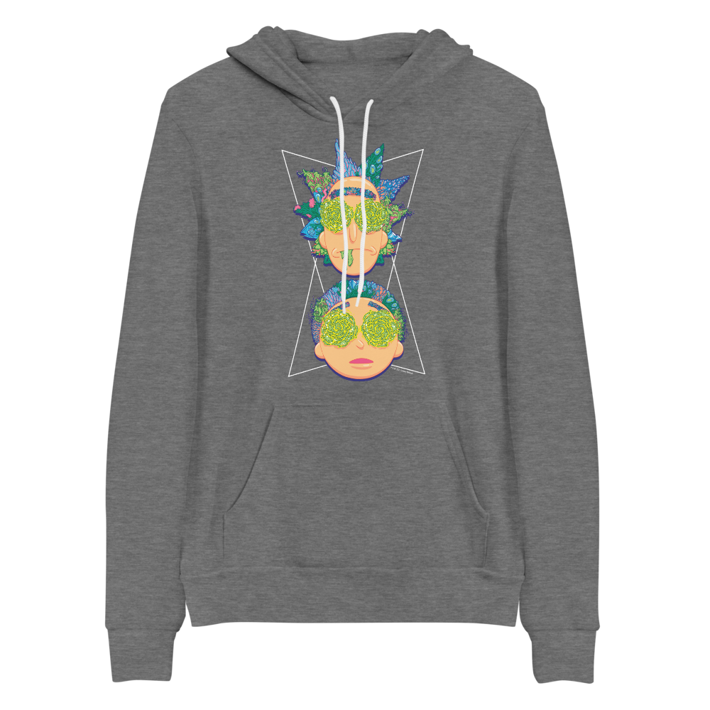 Rick and Morty Character Heads Adult Fleece Hooded Sweatshirt