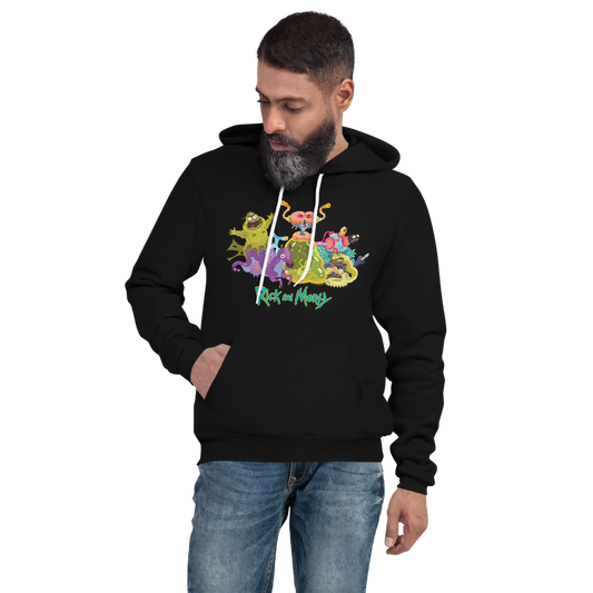 Rick and Morty Character Illustration Adult Fleece Hooded Sweatshirt-5