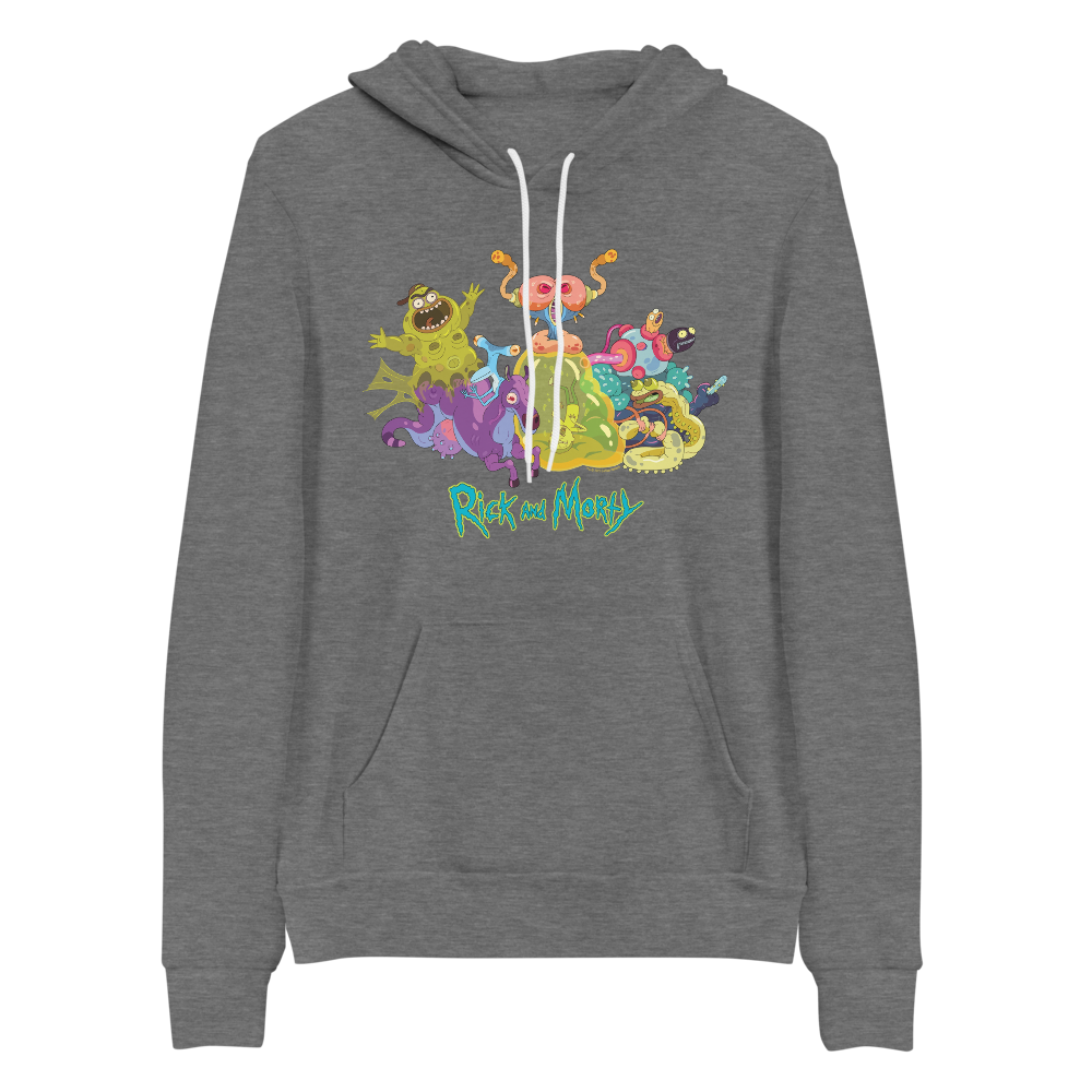 Rick and Morty Character Illustration Adult Fleece Hooded Sweatshirt