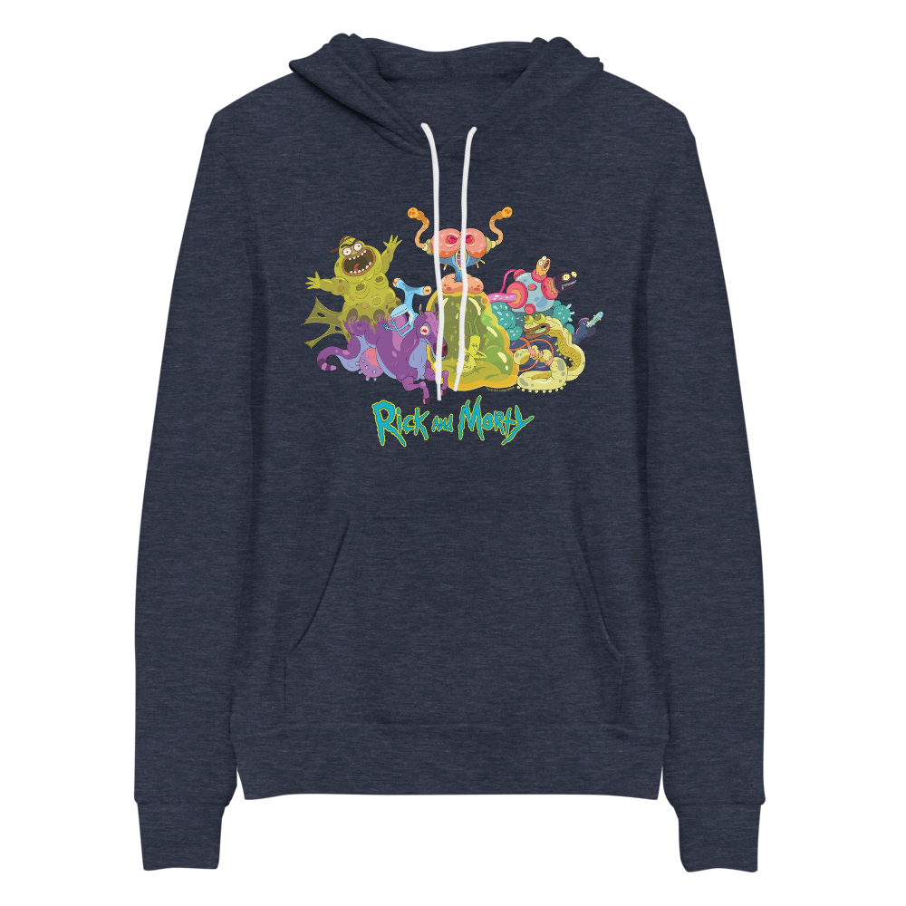 Rick and Morty Character Illustration Adult Fleece Hooded Sweatshirt