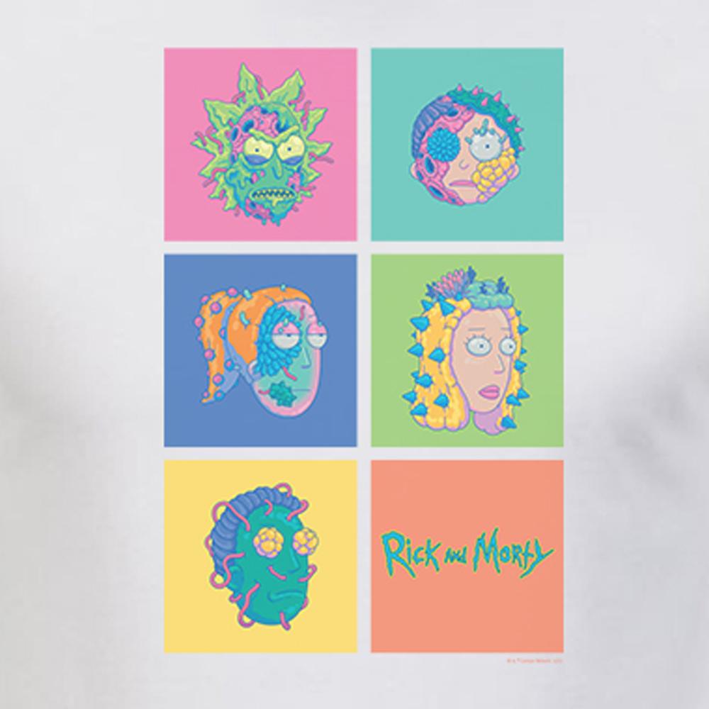 Rick and Morty Smith Family Grid Adult Short Sleeve T-Shirt