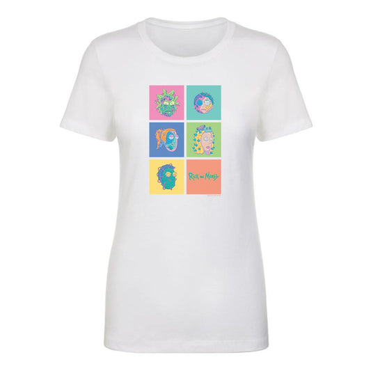 Rick and Morty Smith Family Grid Women's Short Sleeve T-Shirt