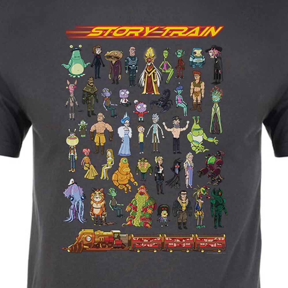 Rick and Morty Story Train Adult Short Sleeve T-Shirt