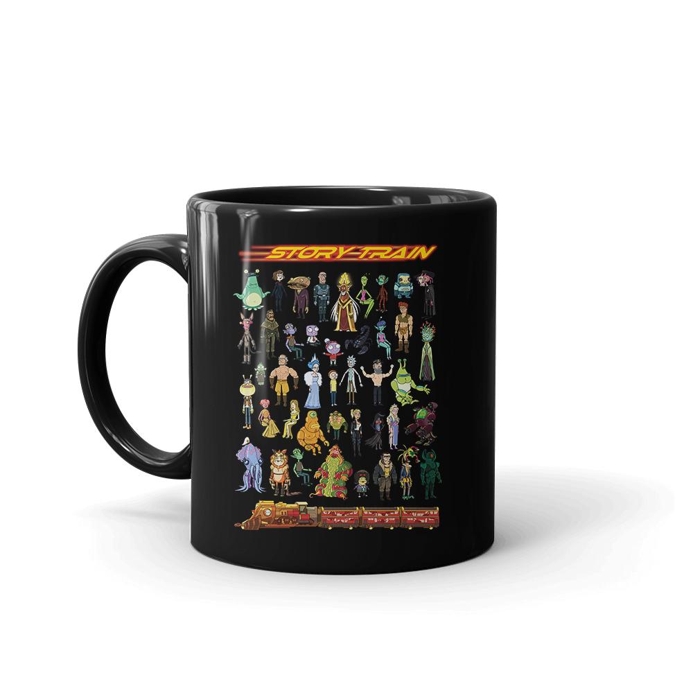 Rick and Morty Story Train Black Mug