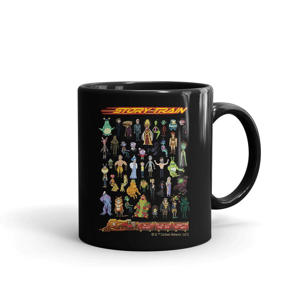 Rick and Morty Story Train Black Mug