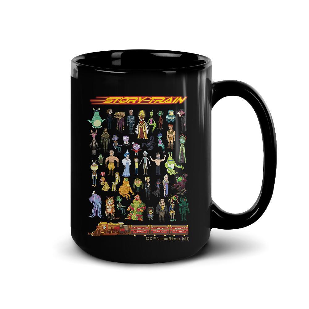 Rick and Morty Story Train Black Mug