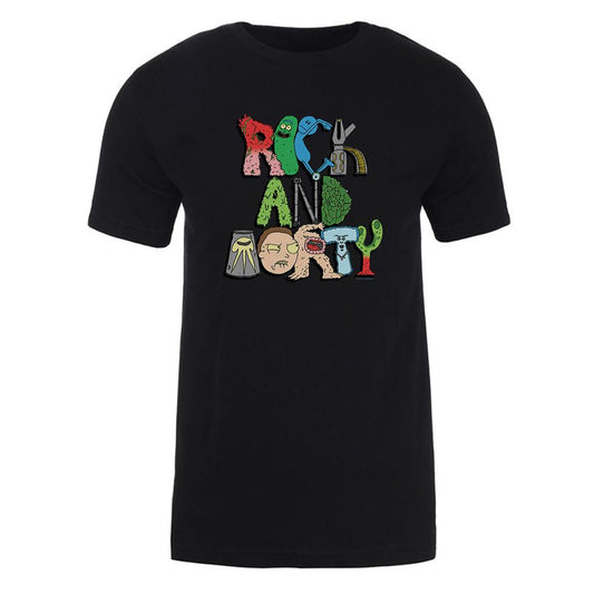 Rick and Morty Word Art Adult Short Sleeve T-Shirt-3