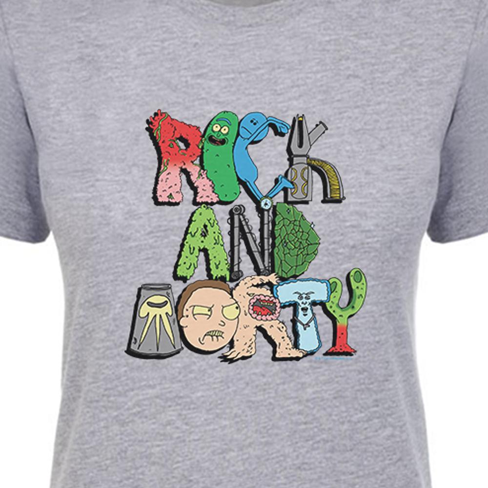 Rick and Morty Word Art Women's Short Sleeve T-Shirt