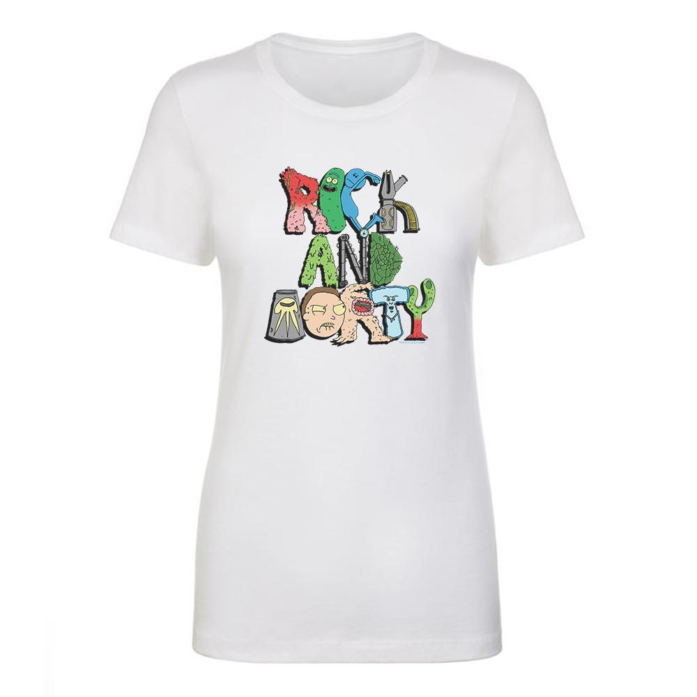 Rick and Morty Word Art Women's Short Sleeve T-Shirt