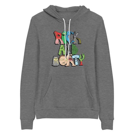 Rick and Morty Word Art Adult Fleece Hooded Sweatshirt-4