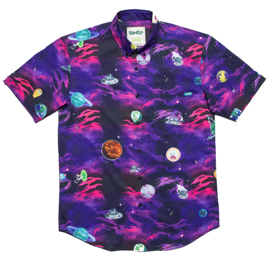 Rick and Morty Space Button Down Shirt-0