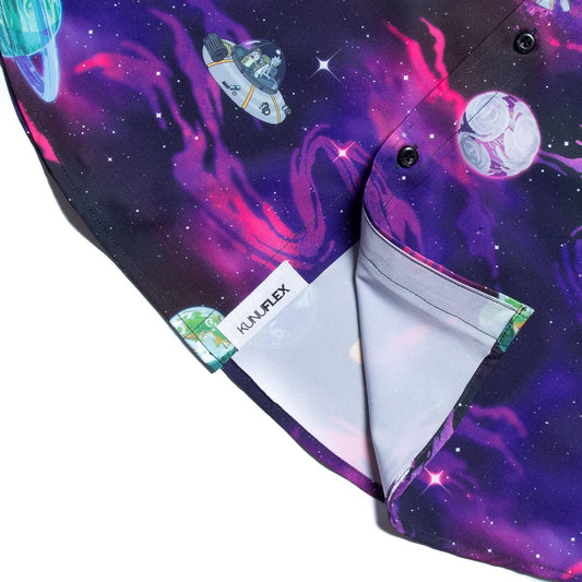 Rick and Morty Space Button Down Shirt-4