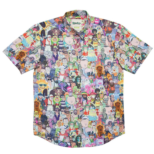 Rick and Morty Interdimensional Mashup Button Down Shirt-0