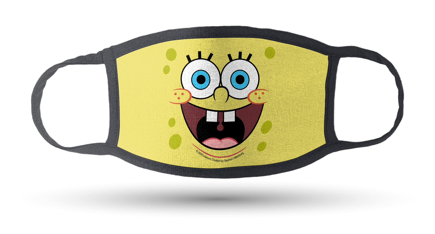 SpongeBob SquarePants Big Face Washable Face Masks - Pack of 3 - SpongeBob SquarePants Official Shop