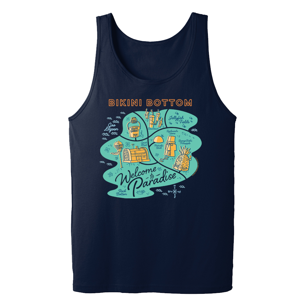SpongeBob SquarePants Welcome to Paradise Adult Tank Top
