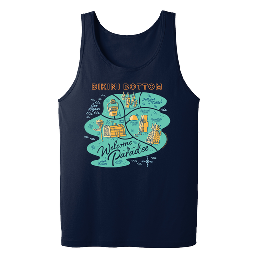 SpongeBob SquarePants Welcome to Paradise Adult Tank Top