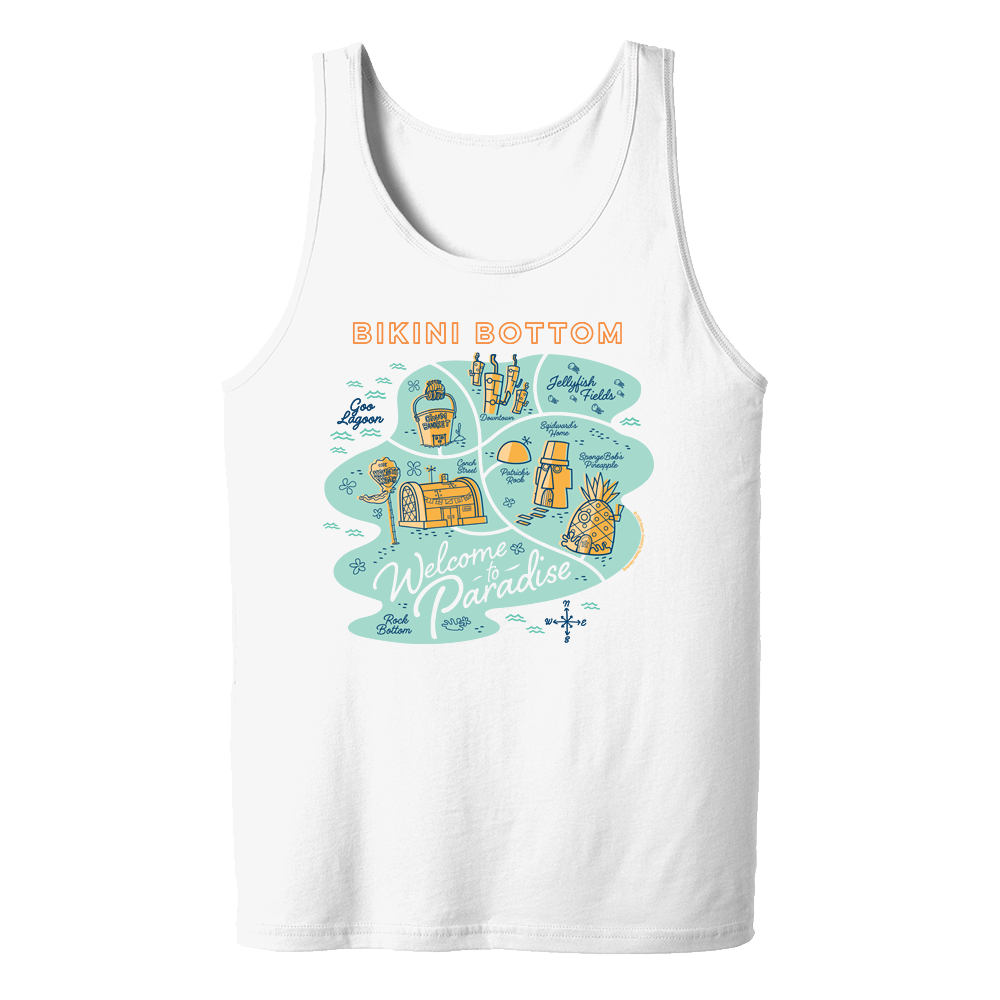 SpongeBob SquarePants Welcome to Paradise Adult Tank Top - SpongeBob SquarePants Official Shop