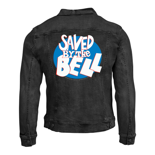 Saved by the Bell Logo Black Denim Jacket-0