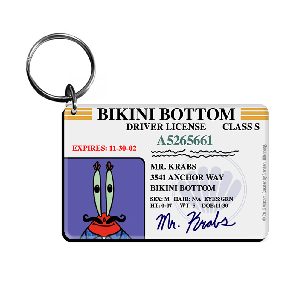 SpongeBob Bikini Bottom Drivers License Keychain Bundle - SpongeBob SquarePants Official Shop