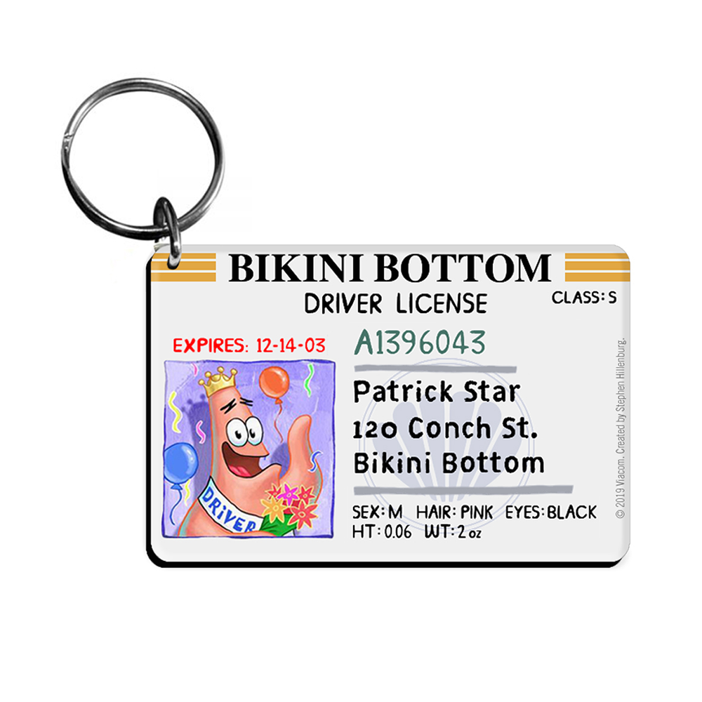 SpongeBob Bikini Bottom Drivers License Keychain Bundle - SpongeBob SquarePants Official Shop