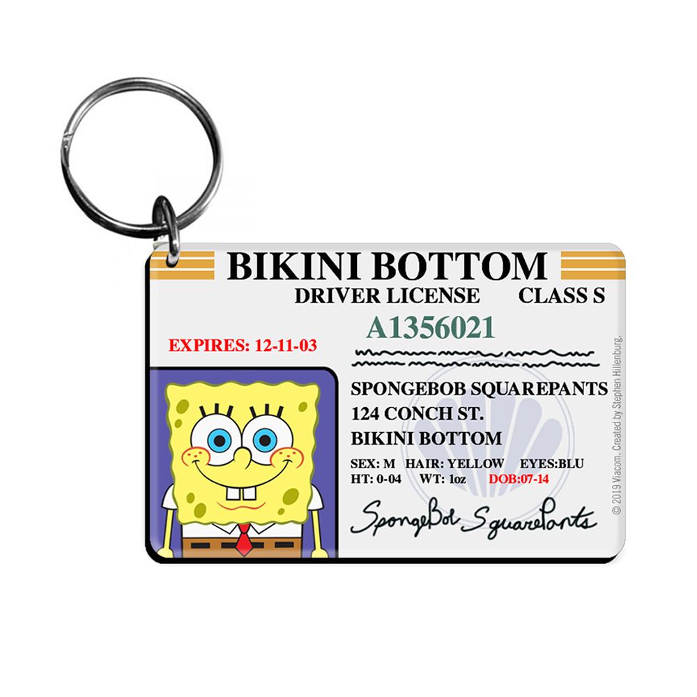 SpongeBob Bikini Bottom Drivers License Keychain Bundle - SpongeBob SquarePants Official Shop