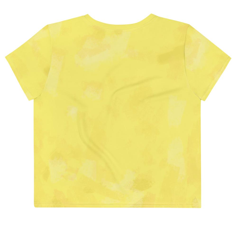 SpongeBob SquarePants Heart Eyes Women's All-Over Print Crop T-Shirt