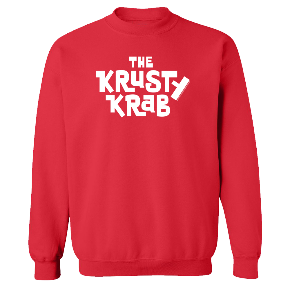 SpongeBob SquarePants The Krusty Krab Logo Fleece Crewneck Sweatshirt