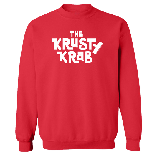 SpongeBob SquarePants The Krusty Krab Logo Fleece Crewneck Sweatshirt-2