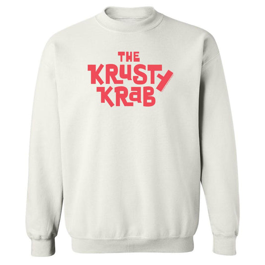 SpongeBob SquarePants The Krusty Krab Logo Fleece Crewneck Sweatshirt
