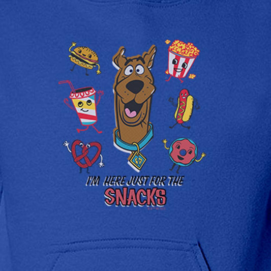 Scooby-Doo I'm Here Just For The Snacks Kids Hooded Sweatshirt-1