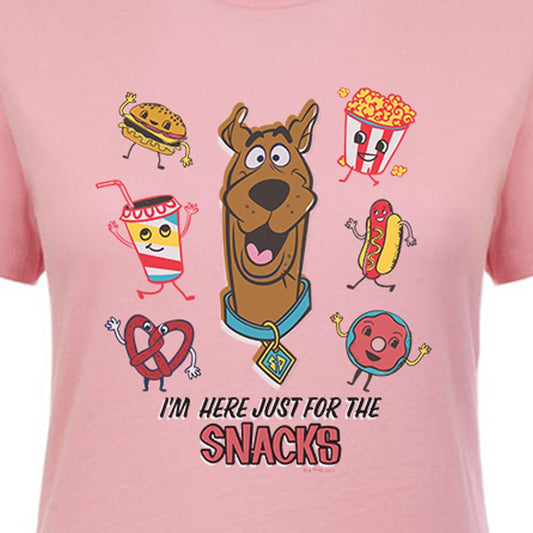 Scooby-Doo I'm Here Just For The Snacks Women's Short Sleeve T-Shirt-1