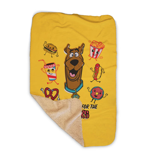 Scooby-Doo I'm Here Just For The Snacks Sherpa Blanket-1