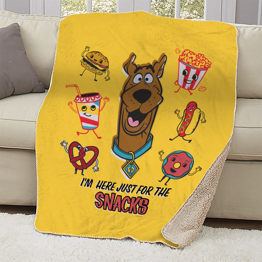 Scooby-Doo I'm Here Just For The Snacks Sherpa Blanket-0