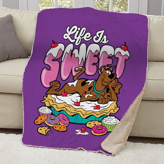 Scooby-Doo Life Is Sweet Sherpa Blanket-1