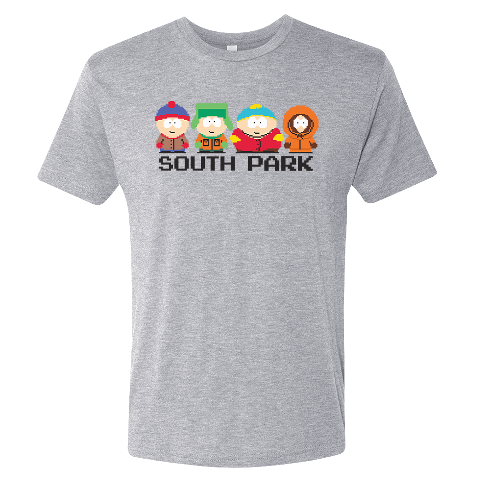 South Park 8-Bit Characters Men's Tri-Blend T-Shirt