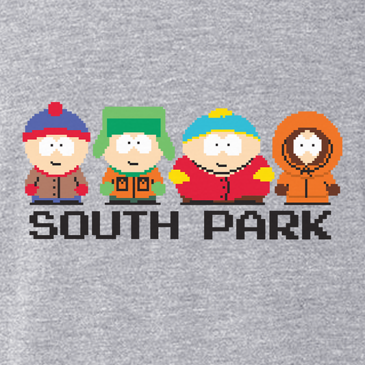 South Park 8-Bit Characters Men's Tri-Blend T-Shirt-1