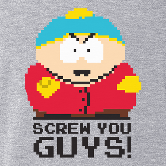 South Park 8-Bit Cartman Screw You Guys Men's Tri-Blend T-Shirt-1